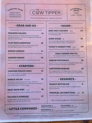 Menu photo 4 The Cow Tipper at Oceanpoint Ranch Cambria, CA Menu photo 4 The Cow Tipper at Oceanpoint Ranch Cambria, CA