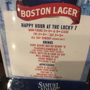 Lucky 7 Bar and Grill - Happy hour menu 2019 - Sports Bars Near Me - Kirkland, Washington
