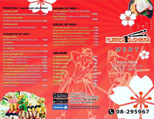 Menu photo 2 Number1sushibar Sundbyberg, AB Menu photo 2 Number1sushibar Sundbyberg, AB