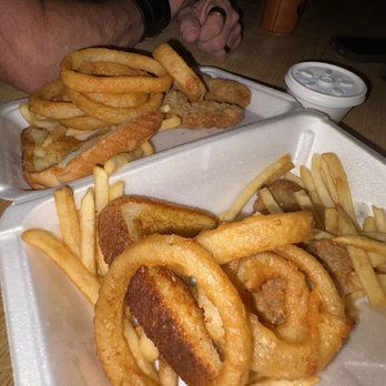 Griff's Hamburgers - Steak finger basket with a extra side of onion rings $15 - Desserts Near Me - Bossier City, Louisiana Griff's Hamburgers - Steak finger basket with a extra side of onion rings $15 - Desserts Near Me - Bossier City, Louisiana