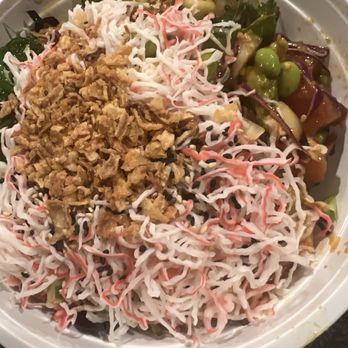 Poke Chef - Poke bowl with spicy tuna and spicy salmon. I always get the house sauce with honey teriyaki and it is delicious! - Poke Near Me - Humble, Texas