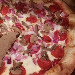 Pizza Shop - Pepperoni, mushroom and onion pizza