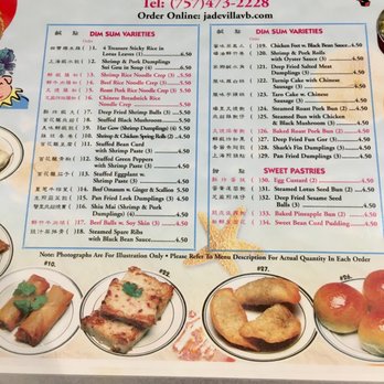 Jade Villa - Dim Sum menu 2/4/2023 - Dim Sum Near Me - Virginia Beach, Virginia Jade Villa - Dim Sum menu 2/4/2023 - Dim Sum Near Me - Virginia Beach, Virginia