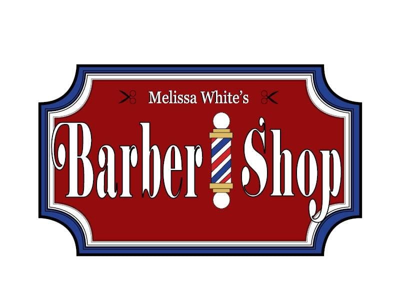 Melissa White's Barber Shop Logo