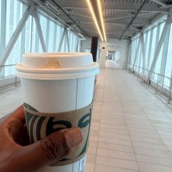 Starbucks - Americano and train station