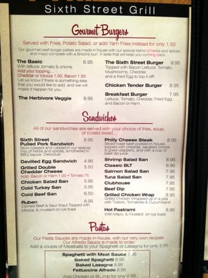 Menu photo 8 Sixth Street Grill New Westminster, BC Menu photo 8 Sixth Street Grill New Westminster, BC