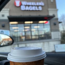 Wheeler's Bagels - My sugar-free caramel hot latte. Caution: served VERY hot.