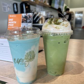 Up Leaf Café - Blue Dream & Matcha Smoothie - Asian Fusion Near Me - Holland, Michigan Up Leaf Café - Blue Dream & Matcha Smoothie - Asian Fusion Near Me - Holland, Michigan