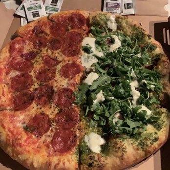 Bob's Pizza - Half Bob's Pepperoni Pizza & Spinach Pesto and Stracciatella Pizza - Pizza Near Me - Chicago, Illinois