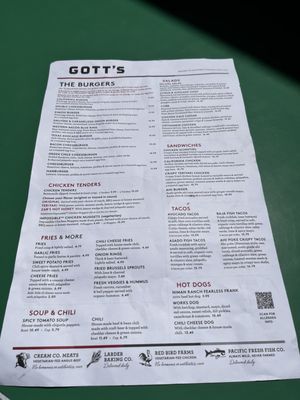 Menu photo 2 Gott's Los Angeles, CA