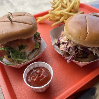Kenji Burger - Truffle Burger & Chicken Katsu Sandwich w/ Regular Fries - Burgers Near Me - Kapaa, Hawaii