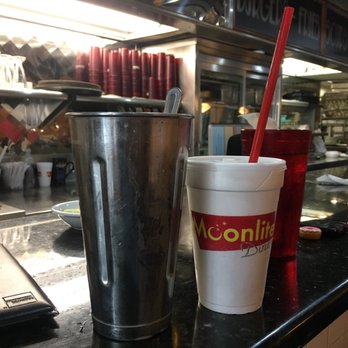 Moonlite Diner - Extra milkshake in a cup - Diners Near Me - Hollywood, Florida Moonlite Diner - Extra milkshake in a cup - Diners Near Me - Hollywood, Florida