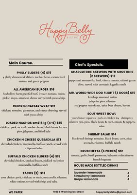 Menu photo 2 Happy Belly Bistro Louisville, KY Menu photo 2 Happy Belly Bistro Louisville, KY