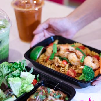 Pink Elephant Cafe - two take out trays of food - Coffee & Tea Near Me - Vancouver, British Columbia