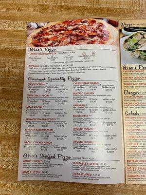 Menu photo 2 Gino's Pizzeria Glassboro, NJ Menu photo 2 Gino's Pizzeria Glassboro, NJ