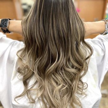 Hung's Hair Design - Bayalage and cut by Long. A perfect blend from root to tip! - Hair Salons Near Me - Mesa, Arizona