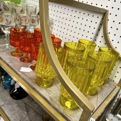 Riverside Centre Antiques - Colored glasses