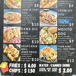New South Hot Dog & Sushi Food Truck - Menu