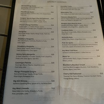 Mangoes - Menu - Seafood Near Me - Key West, Florida