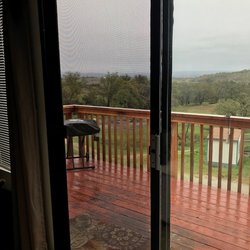Screen & Shade - Beautiful! Doesn't impede the view and it's pet proof!