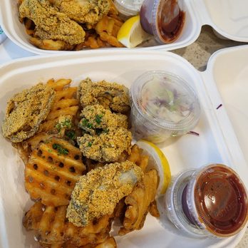 Flock - Fried Oysters at Pan Roast $15 - Food Court Near Me - Portland, Oregon Flock - Fried Oysters at Pan Roast $15 - Food Court Near Me - Portland, Oregon