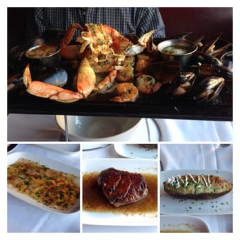 Bobo's - Combo: shrimp, mussels, crab. Yellowtail carpaccio. Petite filet mignon. Twice baked potato. - Steakhouses Near Me - San Francisco, California