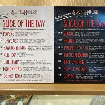 Slice House by Tony Gemignani - The daily menu - Pizza Near Me - Mountain View, California Slice House by Tony Gemignani - The daily menu - Pizza Near Me - Mountain View, California