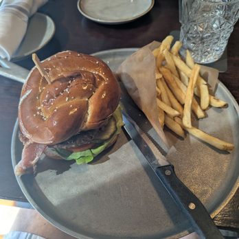 Maggie McFly's | Albany - My burger was overdone but still tender and juicy. - New American Near Me - Albany, New York