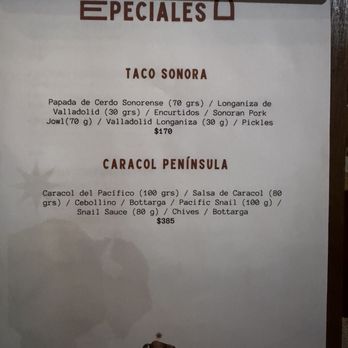 Tatanka - Menu - Seafood Near Me - La Paz, BCS Tatanka - Menu - Seafood Near Me - La Paz, BCS
