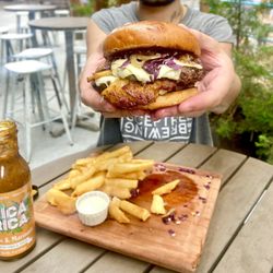 Mami's Empanadas  - Smash Beast Burger w/ Hand cut yucca fries