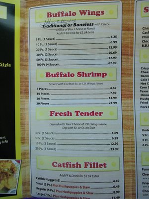 Menu photo 4 Touchdown Wings Tullahoma, TN