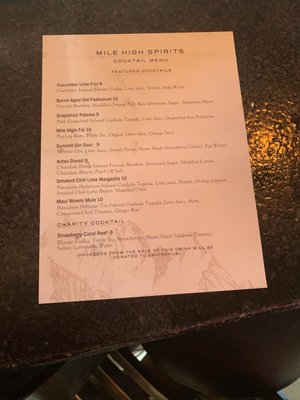 Menu photo 4 Mile High Spirits Denver, CO