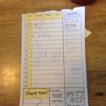Farmhouse Restaurant - A picture of our bill prior to our waitress confiscating it. - American Near Me - Benson, Arizona Farmhouse Restaurant - A picture of our bill prior to our waitress confiscating it. - American Near Me - Benson, Arizona