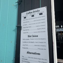 Beanies Bikini Barista - Menu