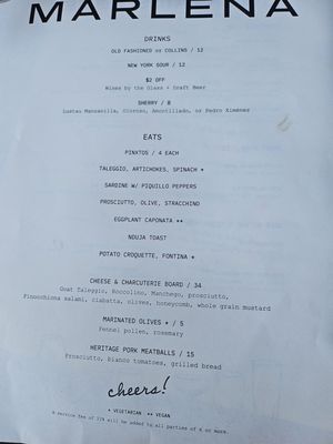 Menu photo 4 Marlena Long Beach, CA
