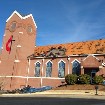 Leslies Roofing - St. Paul Methodist Church, founded in 1888, roof replacement in progress. - Roofing Near Me - Gainesville, Georgia Leslies Roofing - St. Paul Methodist Church, founded in 1888, roof replacement in progress. - Roofing Near Me - Gainesville, Georgia