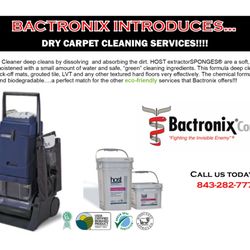 Bactronix of the Grand Strand - Dry extraction carpet cleaning is eco-friendly and safe for people and pets, too!!