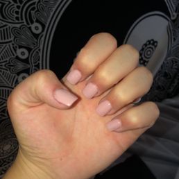 Acrylic set, nude color. Cost $43 Acrylic set, nude color. Cost $43