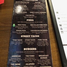 Front of the menu Front of the menu