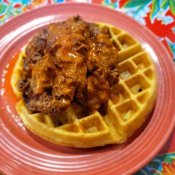 The Flying Biscuit Cafe - Hot honey butter chicken & waffle - New American Near Me - Charlotte, North Carolina The Flying Biscuit Cafe - Hot honey butter chicken & waffle - New American Near Me - Charlotte, North Carolina