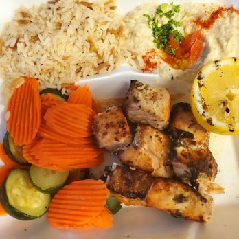Carousel Restaurant - Salmon plate. Excellent. Love the rice. - Middle Eastern Near Me - Glendale, California
