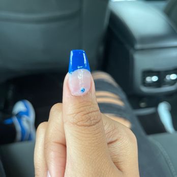 Lush Nail Studio - my french tip that she did not fix. - Nail Salons Near Me - Tampa, Florida Lush Nail Studio - my french tip that she did not fix. - Nail Salons Near Me - Tampa, Florida