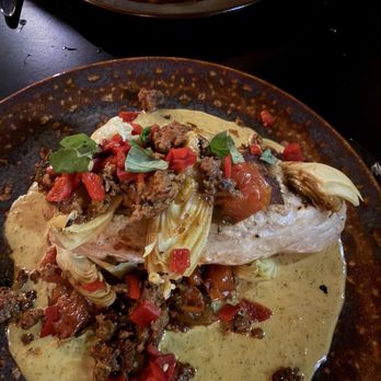 Whiskey Yard - Crab-crusted Halibut - Piano Bars Near Me - Liberty Township, Ohio Whiskey Yard - Crab-crusted Halibut - Piano Bars Near Me - Liberty Township, Ohio