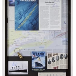 Frame It  Waban Gallery - Frames items from the Titanic including a whistle from the ship.