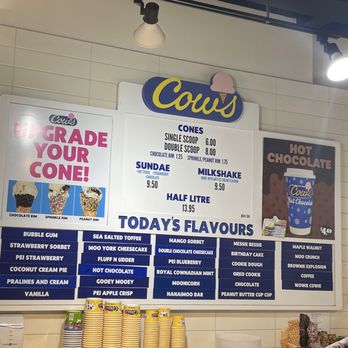 COWS - Menu - Ice Cream & Frozen Yogurt Near Me - Niagara On the Lake, Ontario COWS - Menu - Ice Cream & Frozen Yogurt Near Me - Niagara On the Lake, Ontario