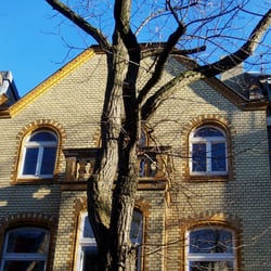 Oberkasseler Giebel - Nochmals die Dominikanerstraße. Etwas viel Backstein, aber schön abgesetzt