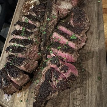 Fahrenheit 132 - Porter house New York strip and filet mignon medium rare cooked - Steakhouses Near Me - Fredericksburg, Virginia Fahrenheit 132 - Porter house New York strip and filet mignon medium rare cooked - Steakhouses Near Me - Fredericksburg, Virginia
