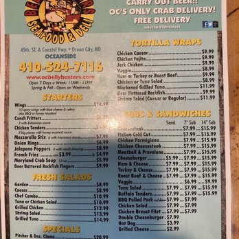 Belly Busters - Menu - Seafood Near Me - Ocean City, Maryland Belly Busters - Menu - Seafood Near Me - Ocean City, Maryland
