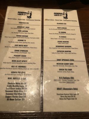 Menu photo 1 General Lee's Los Angeles, CA Menu photo 1 General Lee's Los Angeles, CA