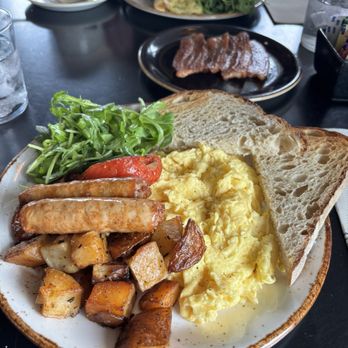 Graze - HHK Breakfast Scrambed with Eggs & Pork Sausage. Canadian Thick Cut Bacon. 3 Omelette special (far) - Breakfast & Brunch Near Me - Ho-Ho-Kus, New Jersey